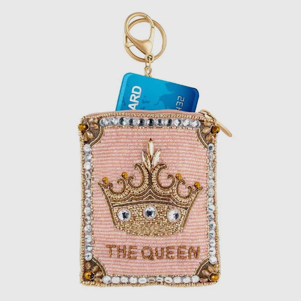 Mary Frances Crown Jewel Beaded Festival Fashion Card Holder Purse